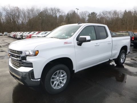 Summit White Chevrolet Silverado 1500 LT Double Cab 4WD.  Click to enlarge.