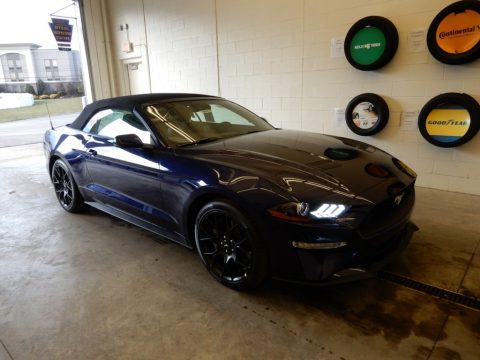 Kona Blue Ford Mustang EcoBoost Premium Convertible.  Click to enlarge.