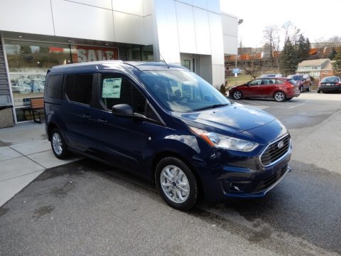 Dark Blue Ford Transit Connect XLT Passenger Wagon.  Click to enlarge.