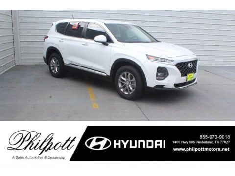Quartz White Hyundai Santa Fe SE.  Click to enlarge.