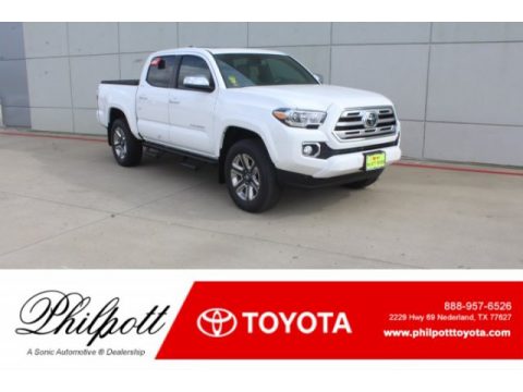 Super White Toyota Tacoma Limited Double Cab.  Click to enlarge.