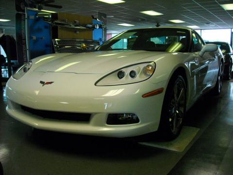 Arctic White Chevrolet Corvette Coupe.  Click to enlarge.