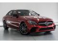 Front 3/4 View of 2019 Mercedes-Benz C 43 AMG 4Matic Sedan #12