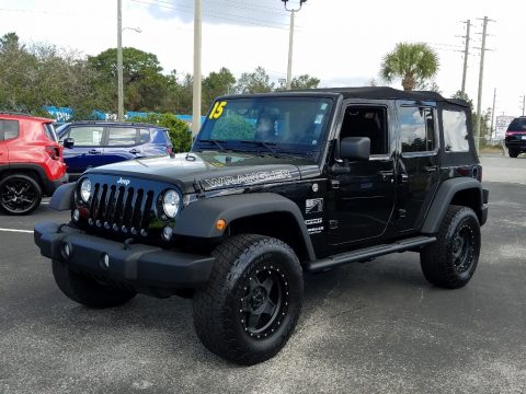 Black Jeep Wrangler Unlimited Sport 4x4.  Click to enlarge.