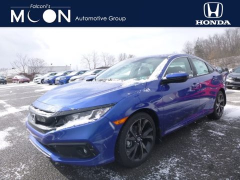 Agean Blue Metallic Honda Civic Sport Sedan.  Click to enlarge.