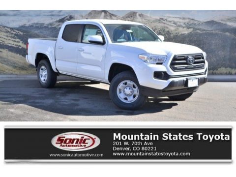 Super White Toyota Tacoma SR Double Cab 4x4.  Click to enlarge.