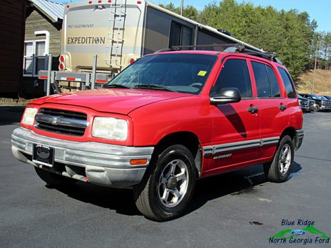 Wildfire Red Chevrolet Tracker 4WD Hard Top.  Click to enlarge.