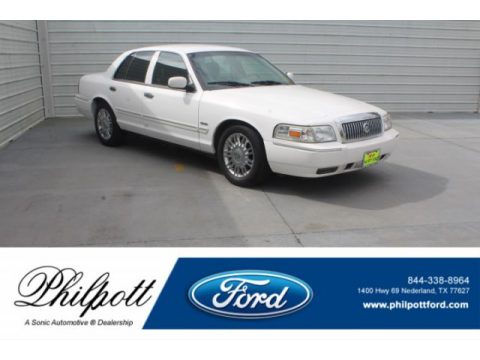Vibrant White Mercury Grand Marquis LS.  Click to enlarge.