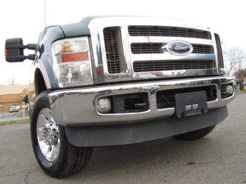 Forest Green Metallic Ford F250 Super Duty Lariat Crew Cab 4x4.  Click to enlarge.