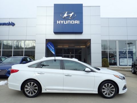 Quartz White Pearl Hyundai Sonata Sport.  Click to enlarge.