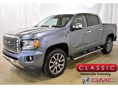 Satin Steel Metallic GMC Canyon Denali Crew Cab 4WD.  Click to enlarge.
