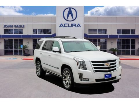 Crystal White Tricoat Cadillac Escalade Premium 4WD.  Click to enlarge.