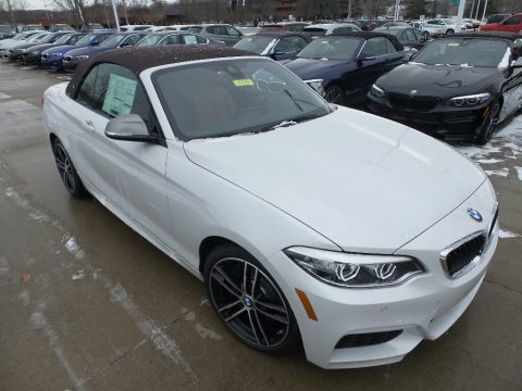 Mineral White Metallic BMW 2 Series M240i xDrive Convertible.  Click to enlarge.