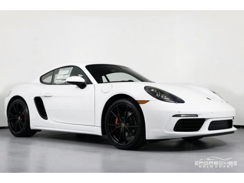 White Porsche 718 Cayman S.  Click to enlarge.