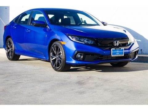 Agean Blue Metallic Honda Civic Sport Sedan.  Click to enlarge.