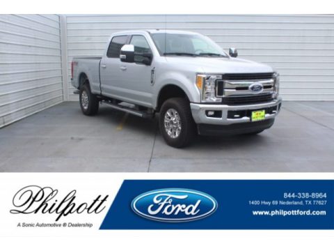 Ingot Silver Ford F250 Super Duty XLT Crew Cab 4x4.  Click to enlarge.