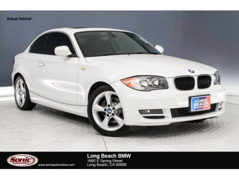 Alpine White BMW 1 Series 128i Coupe.  Click to enlarge.