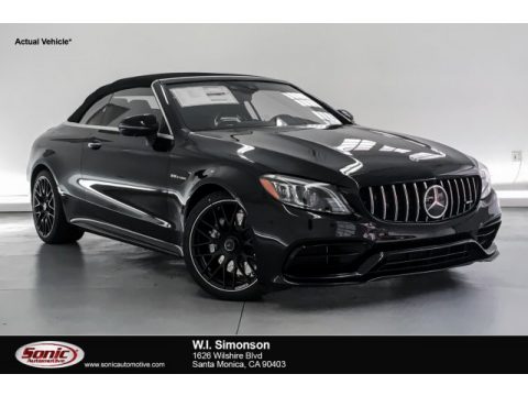 Obsidian Black Metallic Mercedes-Benz C AMG 63 Cabriolet.  Click to enlarge.
