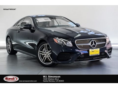 Lunar Blue Metallic Mercedes-Benz E 450 Coupe.  Click to enlarge.