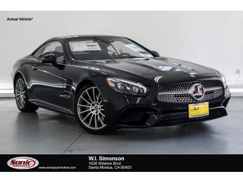 Obsidian Black Metallic Mercedes-Benz SL 450 Roadster.  Click to enlarge.