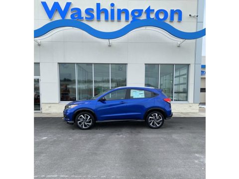 Aegean Blue Metallic Honda HR-V Sport AWD.  Click to enlarge.