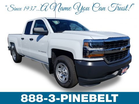 Summit White Chevrolet Silverado LD WT Double Cab.  Click to enlarge.