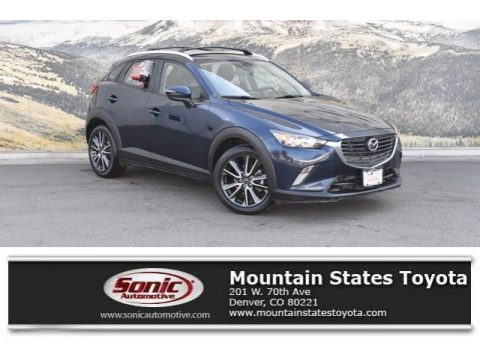Deep Crystal Blue Mica Mazda CX-3 Touring AWD.  Click to enlarge.