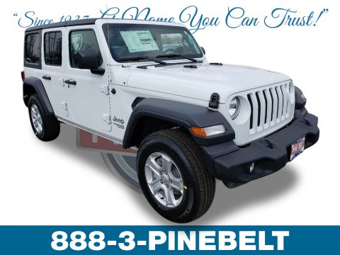 Bright White Jeep Wrangler Unlimited Sport 4x4.  Click to enlarge.