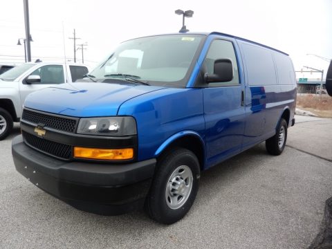 Kinetic Blue Metallic Chevrolet Express 2500 Cargo WT.  Click to enlarge.