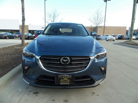 Eternal Blue Mica Mazda CX-3 Grand Touring AWD.  Click to enlarge.