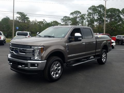 Stone Gray Ford F250 Super Duty Lariat Crew Cab 4x4.  Click to enlarge.