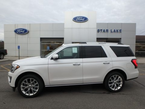 White Platinum Metallic Tri-Coat Ford Expedition Limited 4x4.  Click to enlarge.