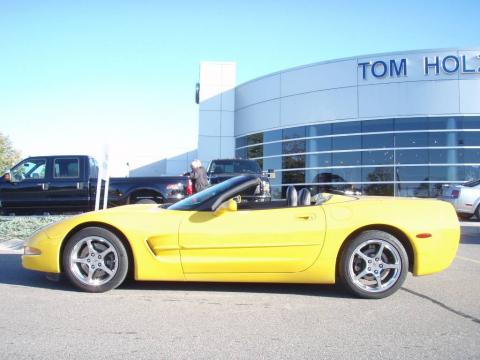 Millenium Yellow Chevrolet Corvette Convertible.  Click to enlarge.