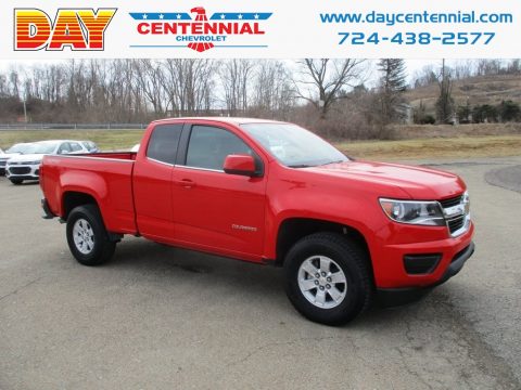 Red Hot Chevrolet Colorado WT Extended Cab 4x4.  Click to enlarge.