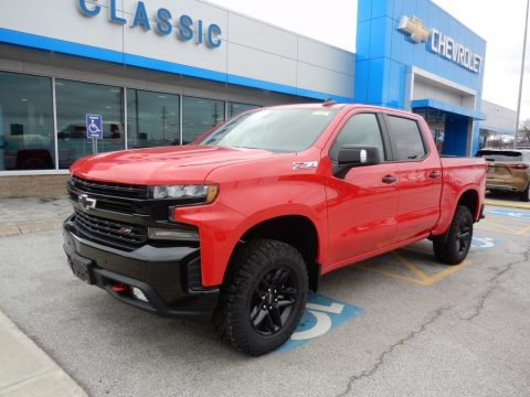 Red Hot Chevrolet Silverado 1500 LT Z71 Trail Boss Crew Cab 4WD.  Click to enlarge.