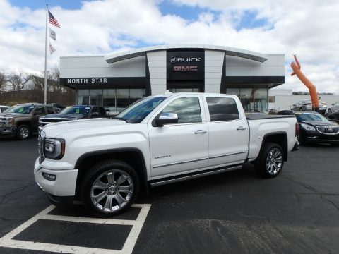 White Frost Tricoat GMC Sierra 1500 Denali Crew Cab 4WD.  Click to enlarge.