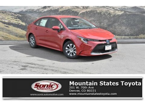 Barcelona Red Metallic Toyota Corolla LE Hybrid. Click to enlarge. Barcelona Red Metallic Toyota Corolla LE Hybrid. Click to enlarge.