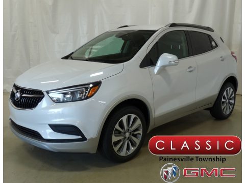 White Frost Tricoat Buick Encore Preferred AWD.  Click to enlarge.
