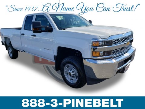 Summit White Chevrolet Silverado 2500HD Work Truck Double Cab.  Click to enlarge.