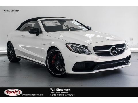 Polar White Mercedes-Benz C 63 S AMG Cabriolet.  Click to enlarge.