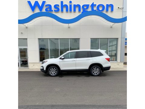 White Diamond Pearl Honda Pilot EX-L AWD.  Click to enlarge.