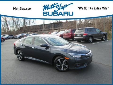 Aegean Blue Metallic Honda Civic Touring Sedan.  Click to enlarge.