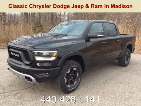 Diamond Black Crystal Pearl Ram 1500 Rebel Crew Cab 4x4.  Click to enlarge.