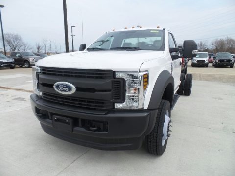 Oxford White Ford F550 Super Duty XL Regular Cab 4x4 Chassis.  Click to enlarge.