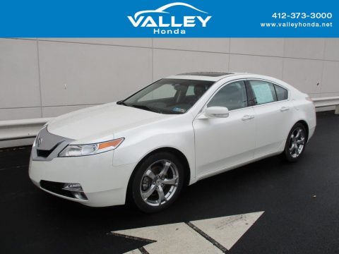 White Diamond Pearl Acura TL 3.7 SH-AWD Technology.  Click to enlarge.