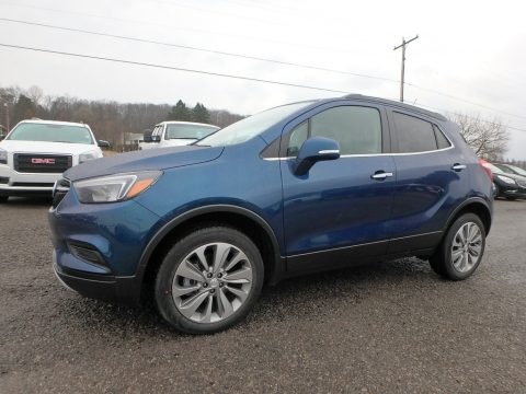 Deep Azure Metallic Buick Encore Preferred AWD.  Click to enlarge.