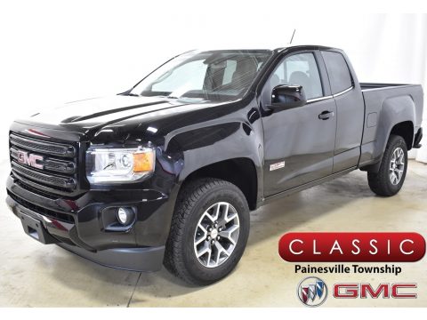 Onyx Black GMC Canyon All Terrain Extended Cab 4WD.  Click to enlarge.
