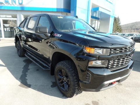 Black Chevrolet Silverado 1500 Custom Z71 Trail Boss Crew Cab 4WD.  Click to enlarge.