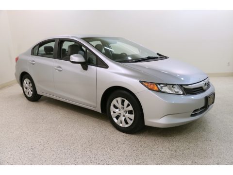 Alabaster Silver Metallic Honda Civic LX Sedan.  Click to enlarge.