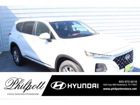 Quartz White Hyundai Santa Fe SE.  Click to enlarge.